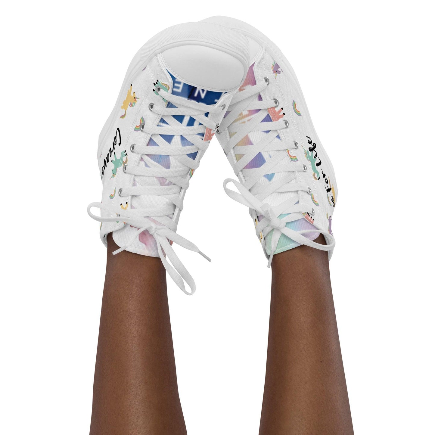 CF Unicorn and Rainbows high top canvas shoes - Coreana Fitness