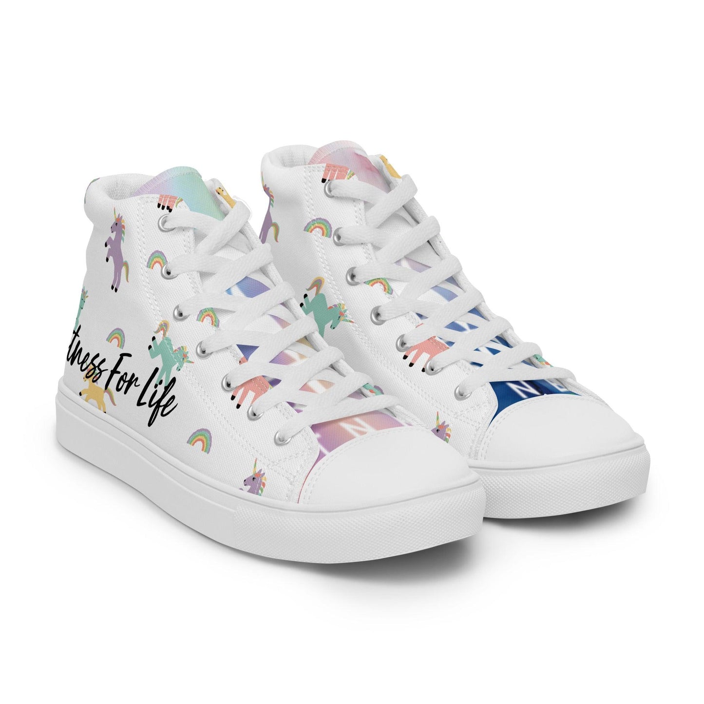 CF Unicorn and Rainbows high top canvas shoes - Coreana Fitness