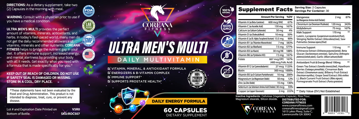 Coreana Fitness - Ultra Men's Multivitamin