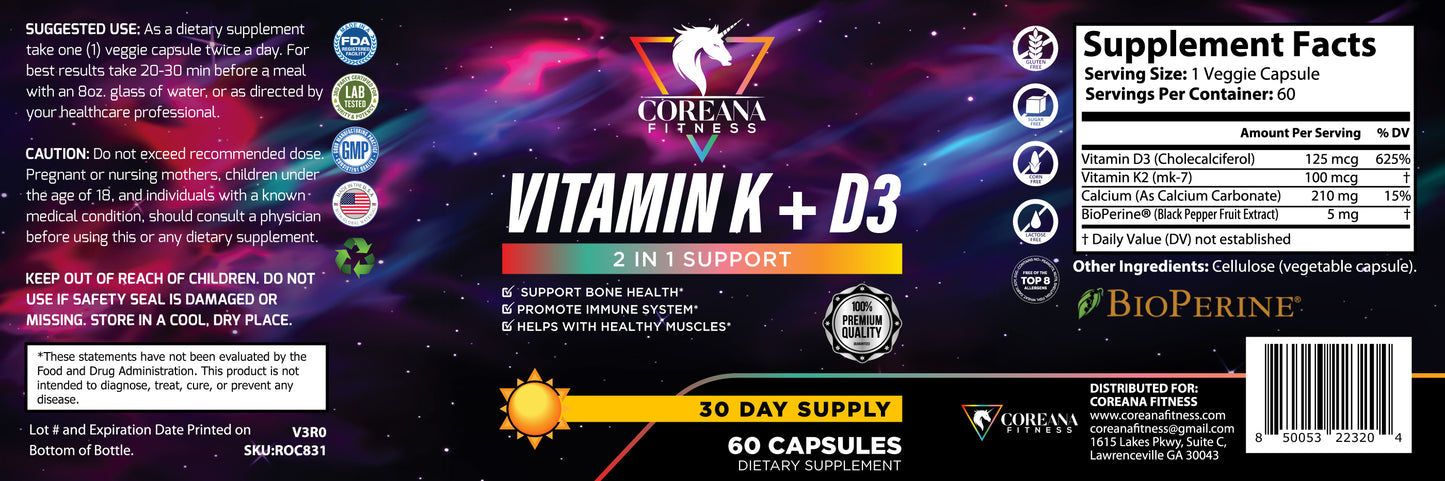 Coreana Fitness - Vitamin K + D3